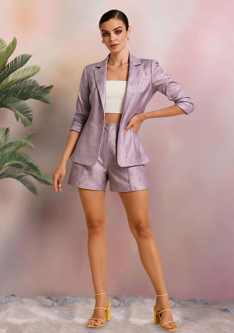 Pink Brocade Co-Ord Set - Indya
