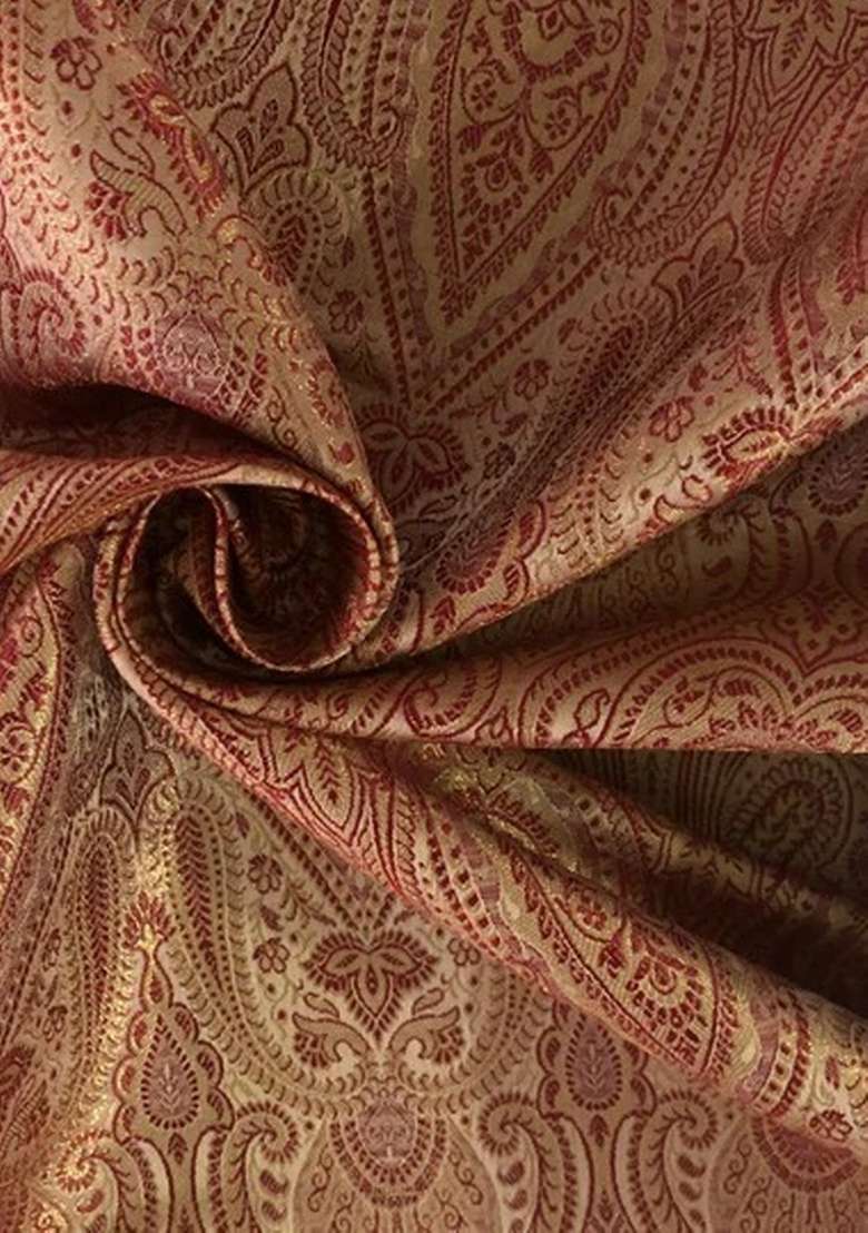 Red Brocade Co-Ord Set - Indya