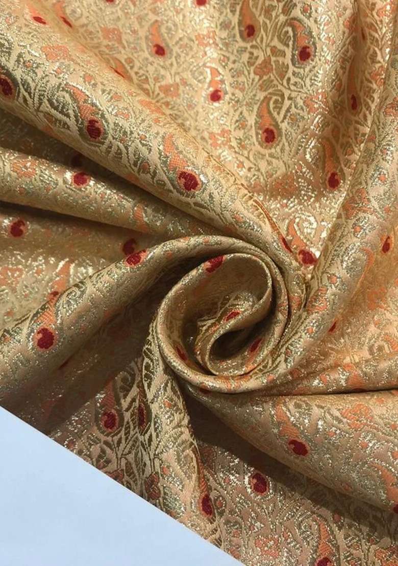 Peach Brocade Co-Ord Set - Indya