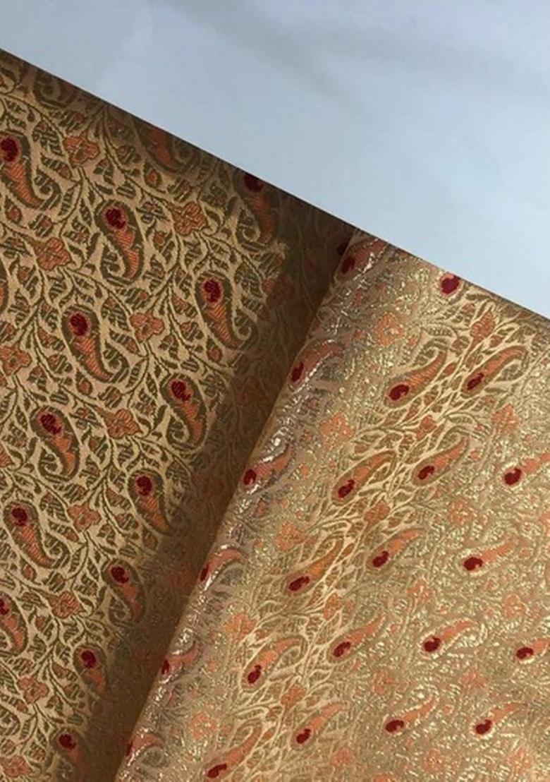 Peach Brocade Co-Ord Set - Indya