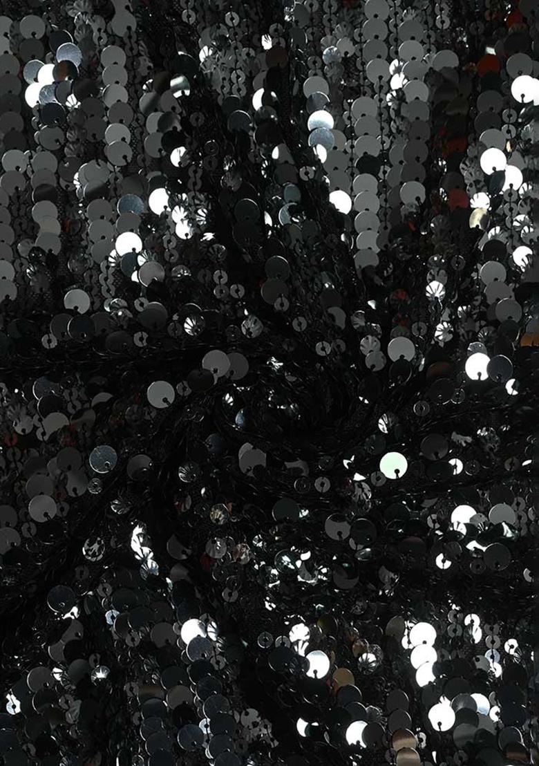 Grey Embellished Net Sharara Set - Indya