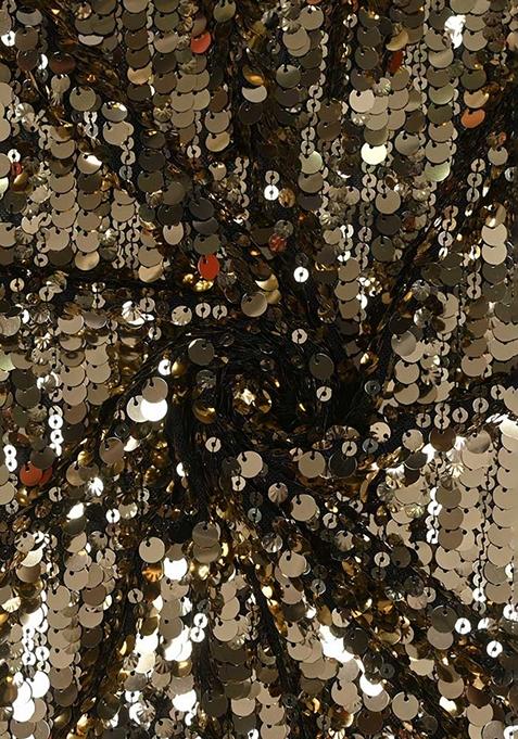 Golden Embellished Net Sharara Set