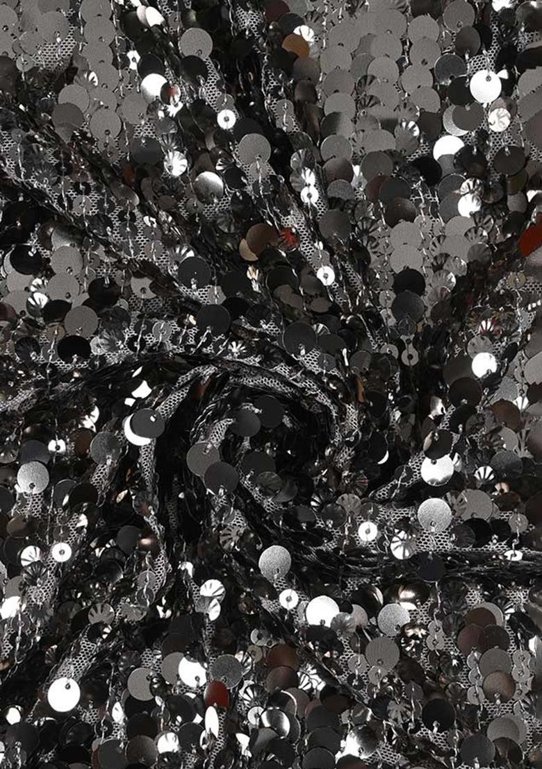 Chiku Brown Embellished Net Sharara Set - Indya