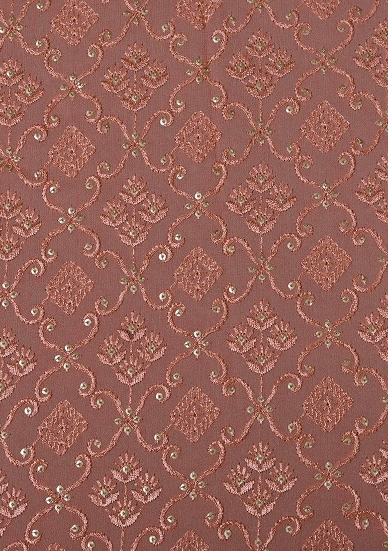 Maroon Embroidered Georgette Sharara Set - Indya