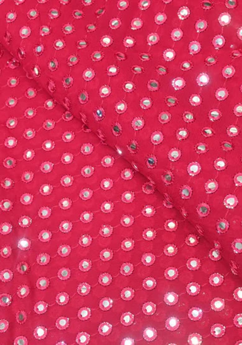 Pink Embroidered Georgette Anarkali Set - Indya