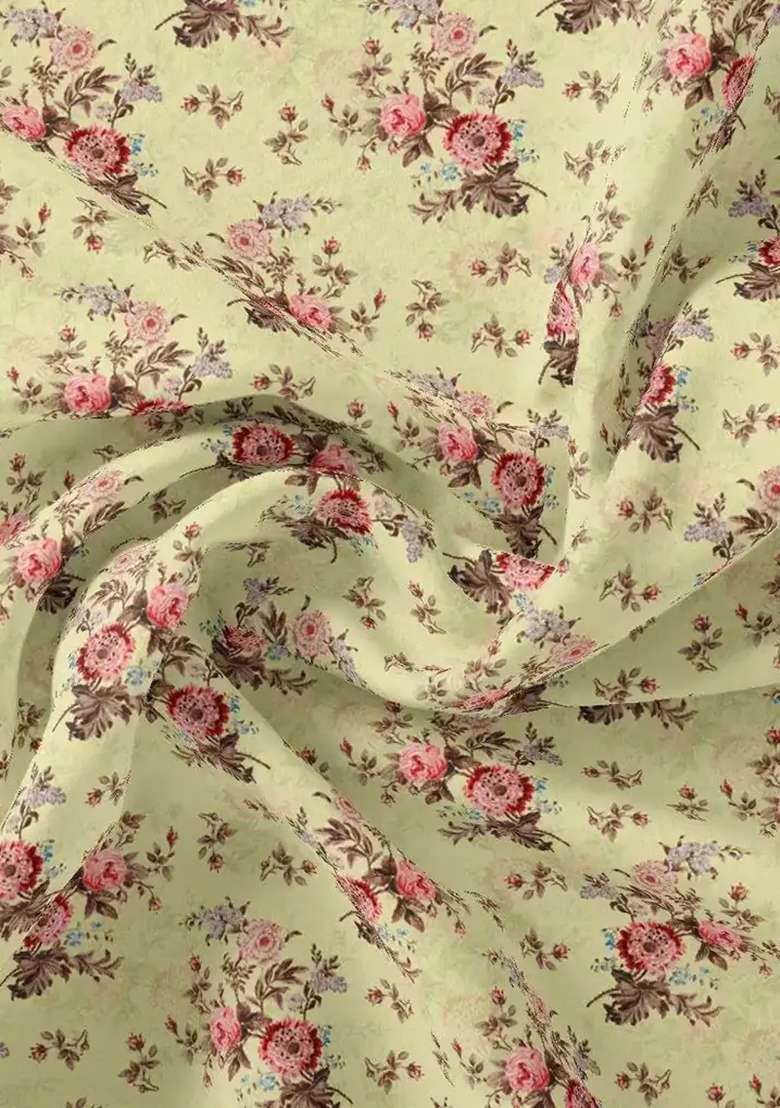 Yellow Printed Chiffon Sharara Set - Indya