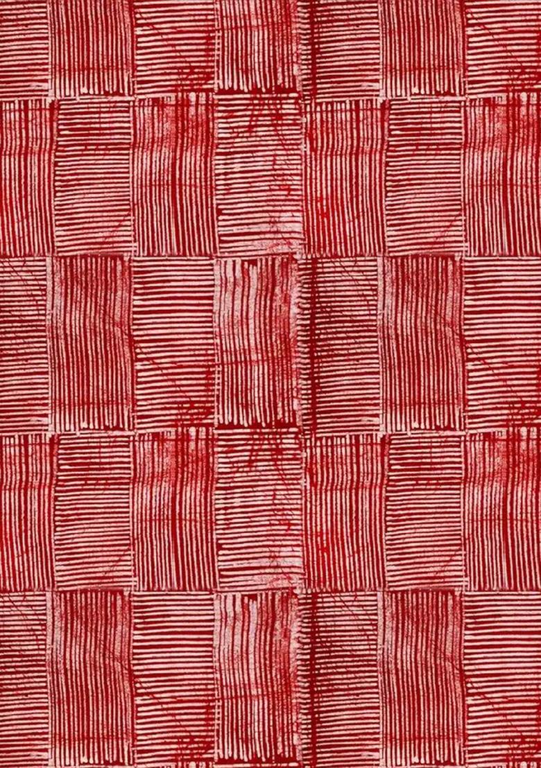 Red Printed Chiffon Kurta Set - Indya