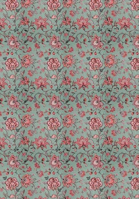 Mint Green Printed Polyester Jumpsuit