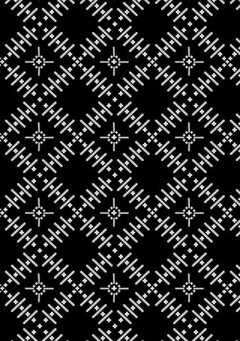 Black Printed Polyester Kurta Set - Indya