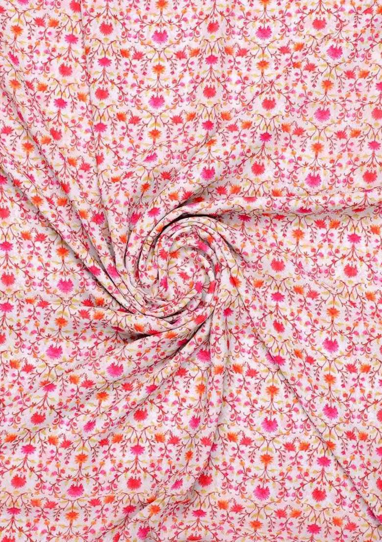 Pink Floral Print Polyester Co Ord Set - Indya