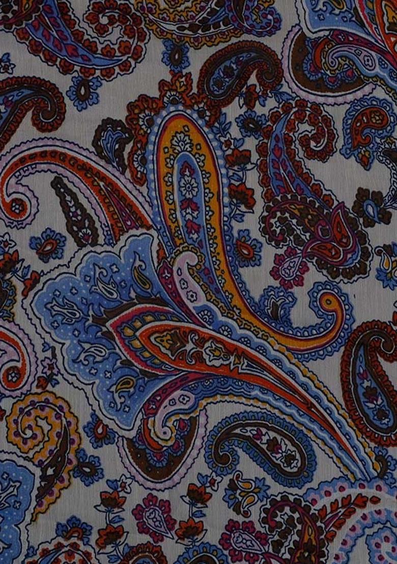 Multicolor Printed Chiffon Kurta Set - Indya