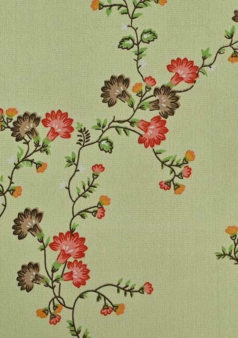 Yellow Printed Georgette Kurta Set - Indya