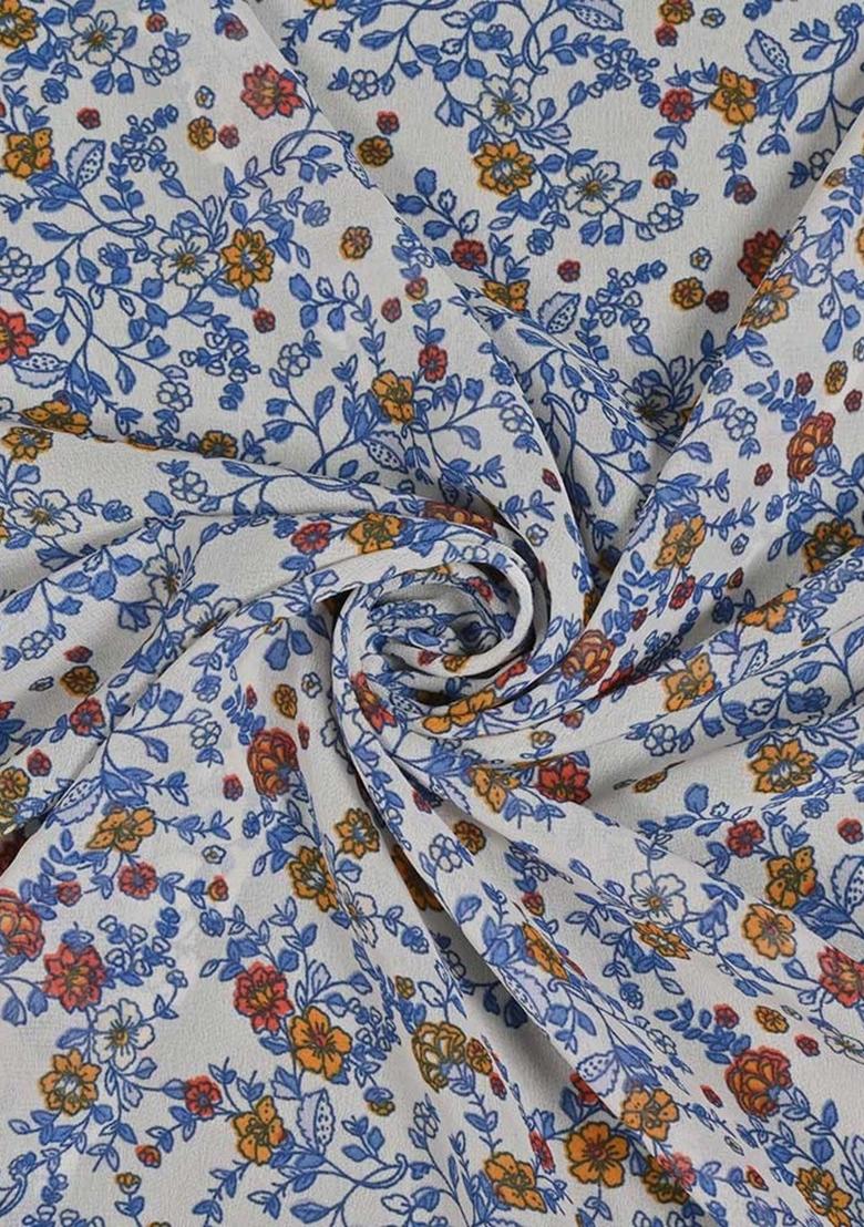 Multicolor Printed Georgette Kurta Set