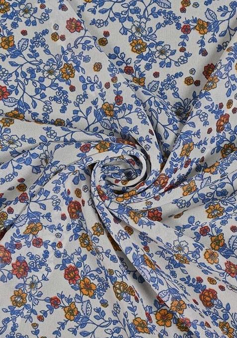 Multicolor Printed Georgette Kurta Set