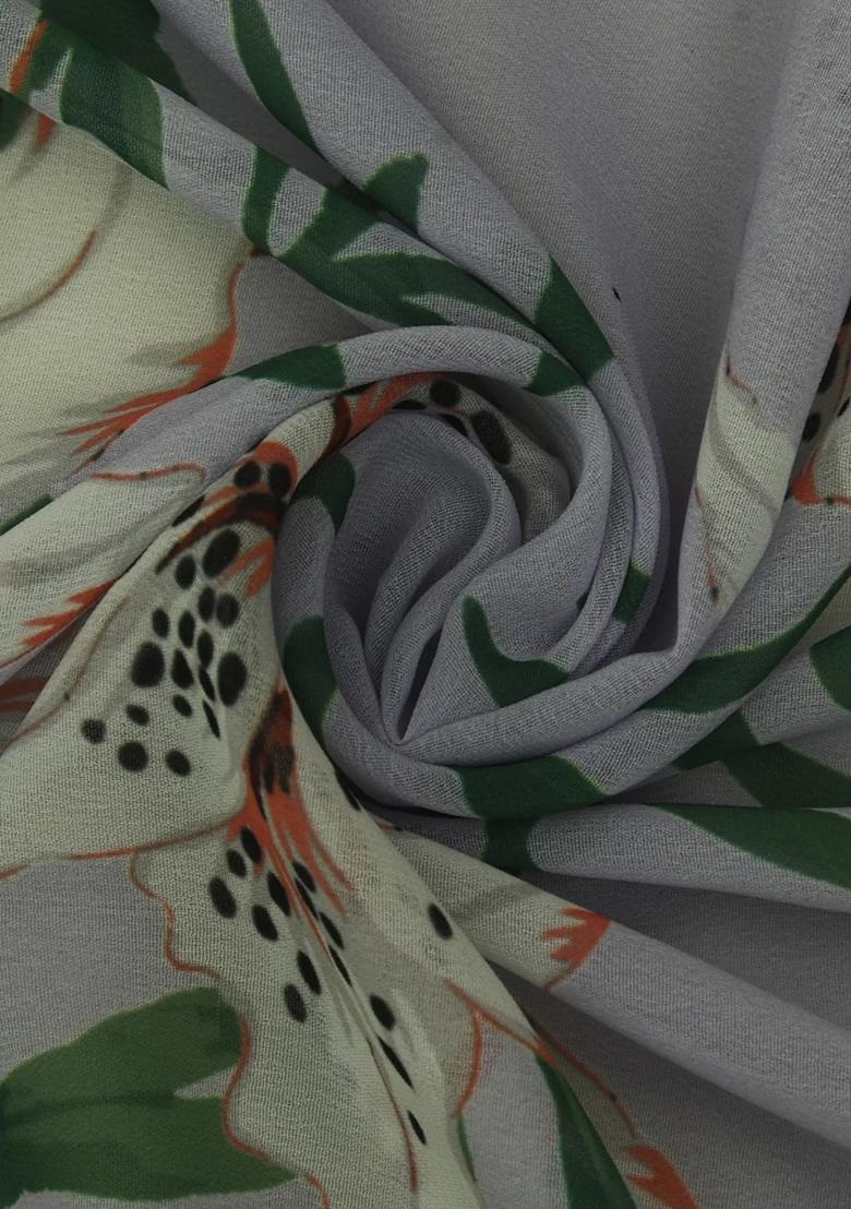 Multicolor Printed Georgette Anarkali Set