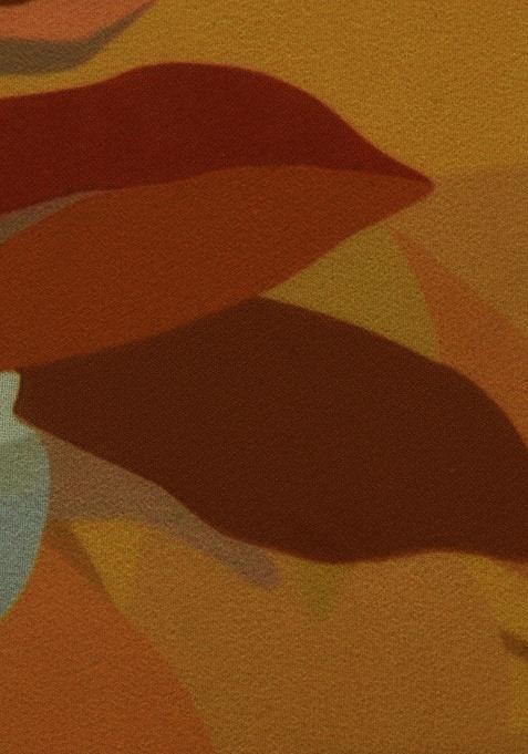 Yellow Printed Georgette Sharara Set