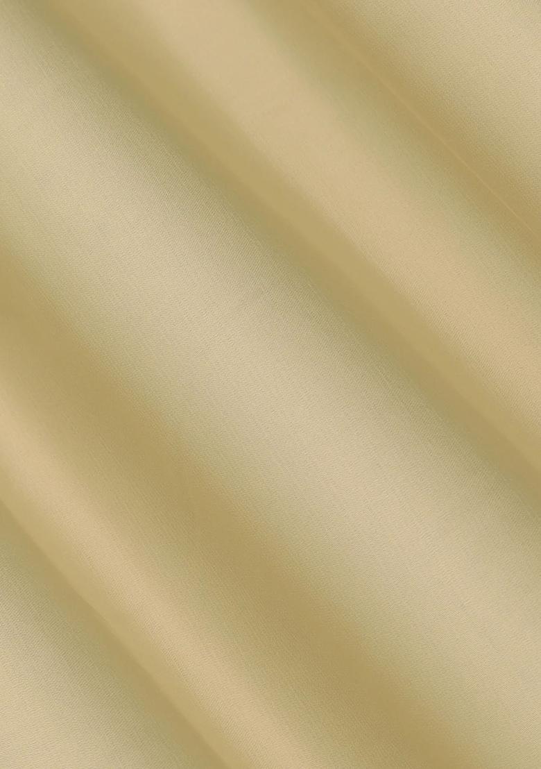Cream Solid Satin Kaftan Set - Indya
