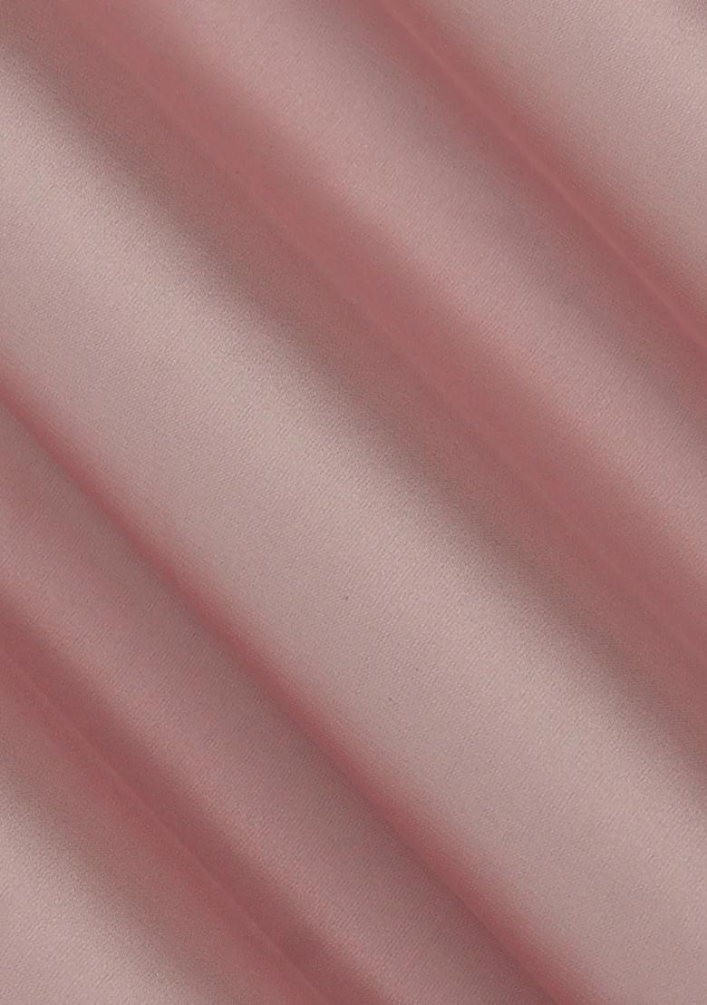 Pink Solid Satin Kaftan Set - Indya