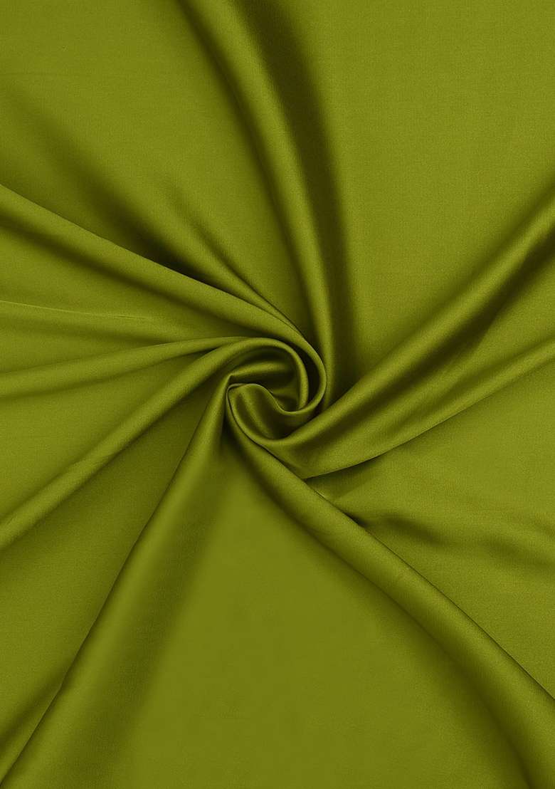 Olive Solid Satin Co Ord Set - Indya