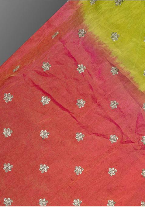 Multicolor Tissue Embroidered Sharara Set