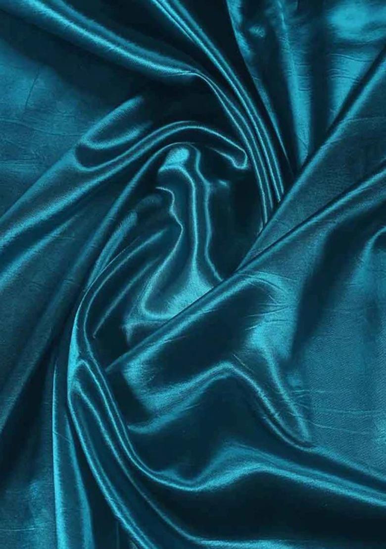 Teal Blue Silk Kurta Set