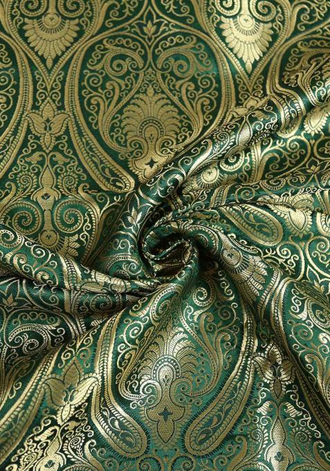 Green Jacquard Brocade Kurta Set