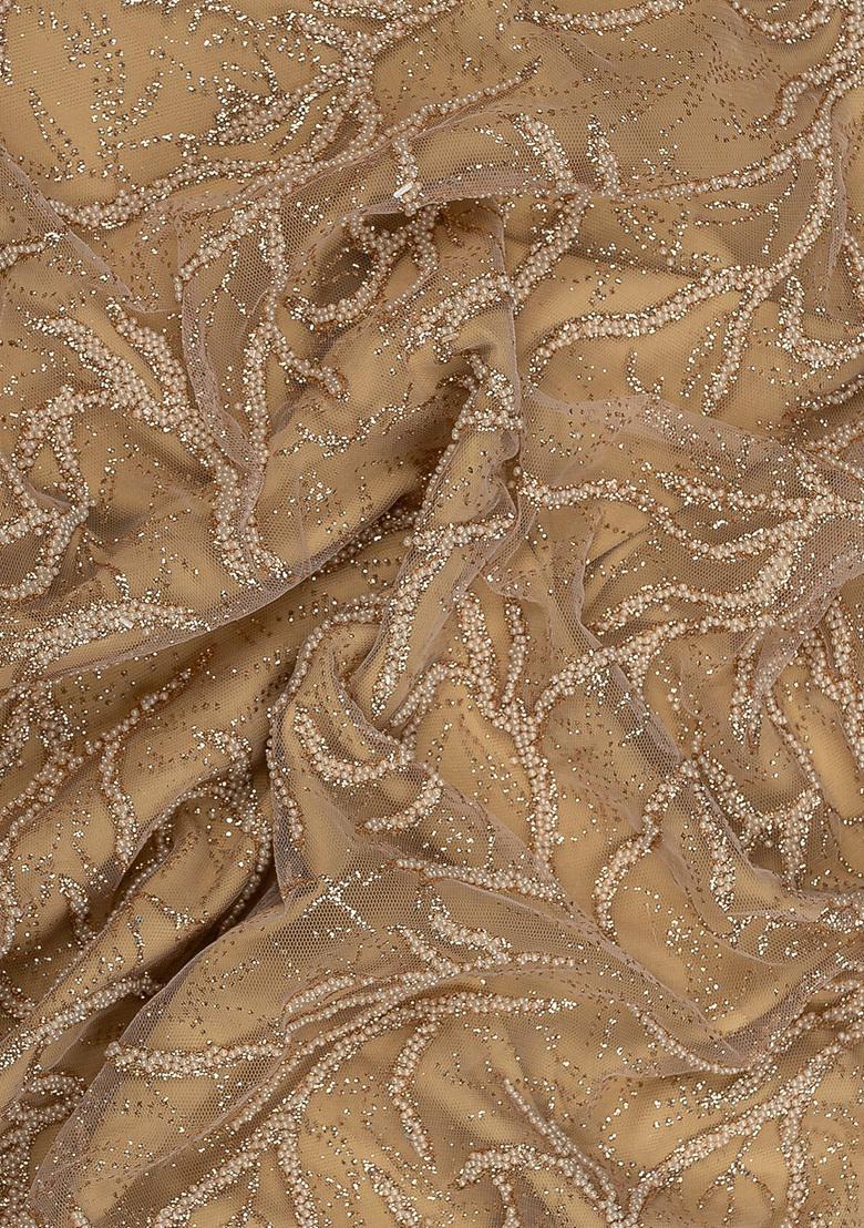 Gold Embroidered Georgette Sharara Set