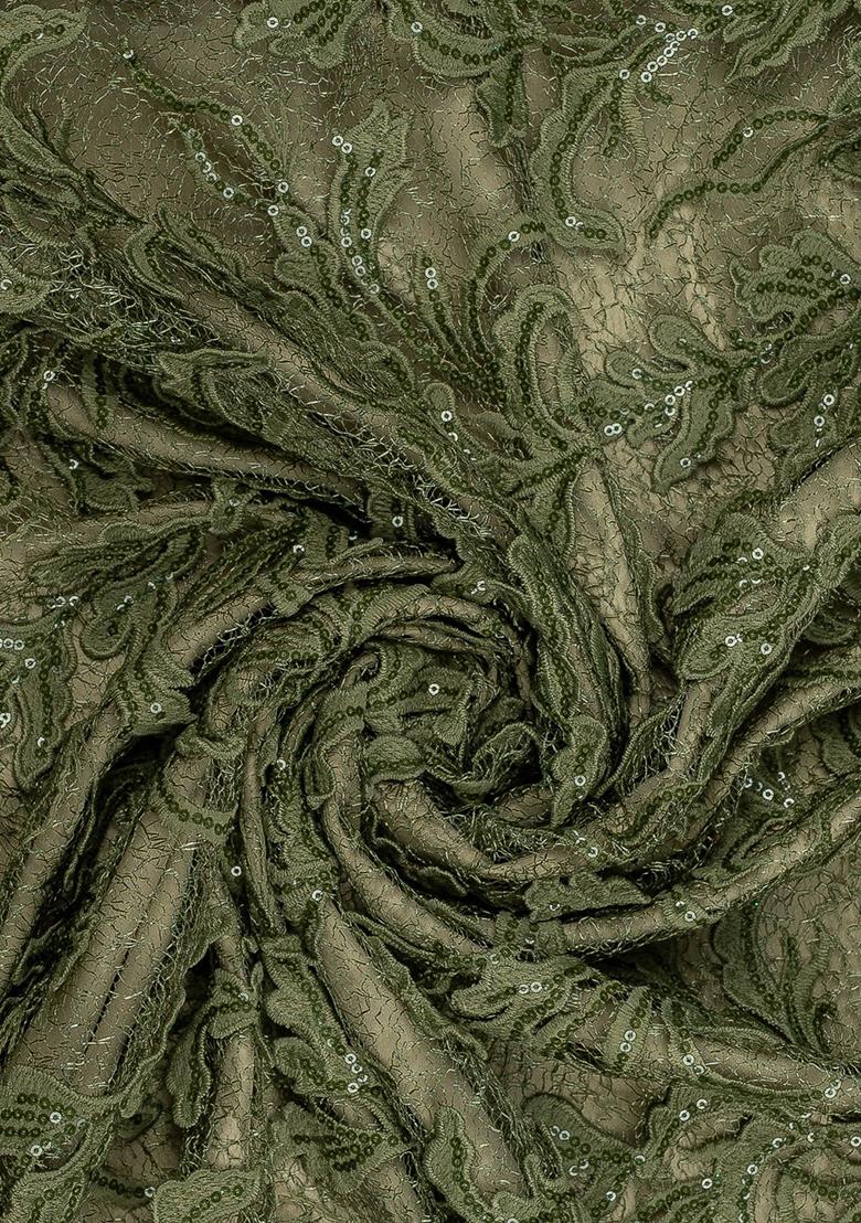 Green Embellished Georgette Sharara Set