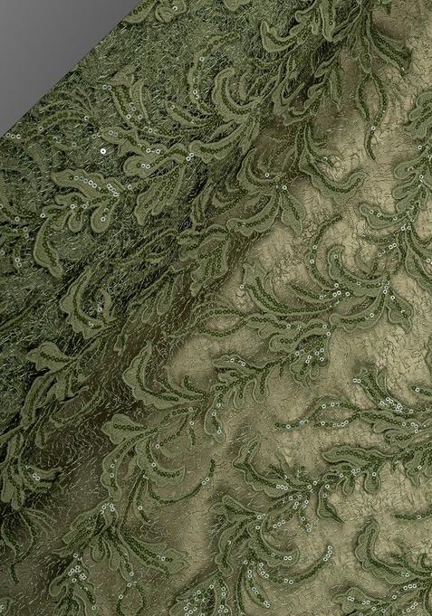 Green Embellished Georgette Sharara Set