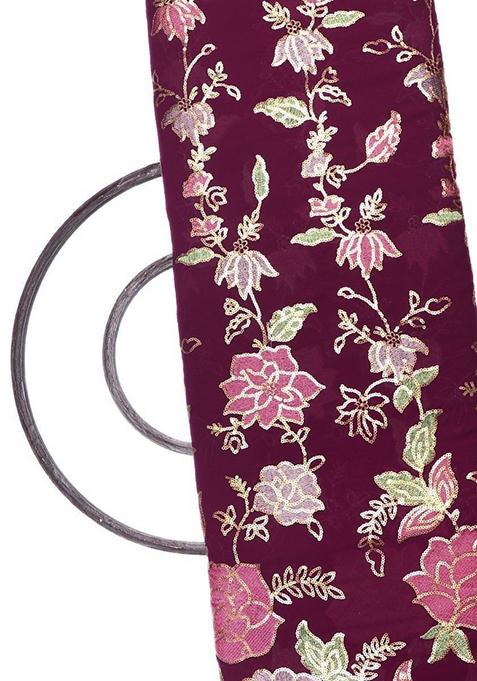 Maroon Embroidered Georgette Kurta?? Set