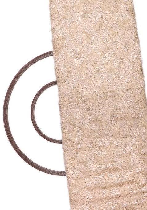 Off White Embroidered Georgette Sharara Set