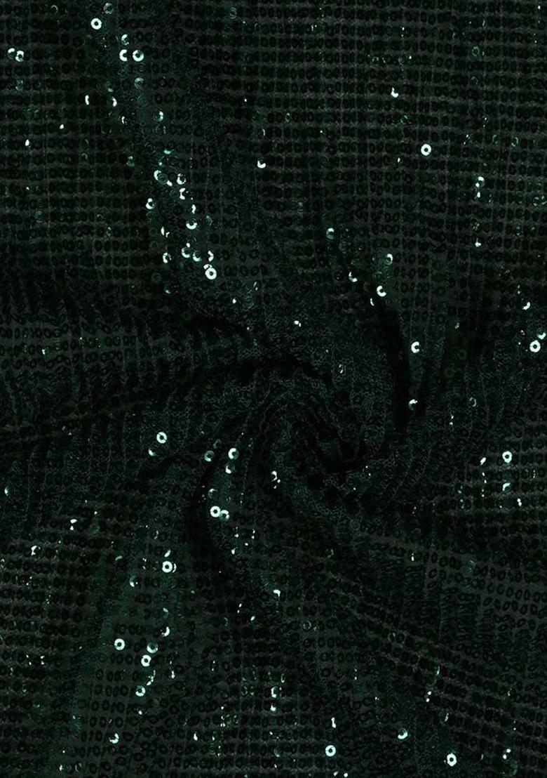 Green Sequin Net Sharara Set