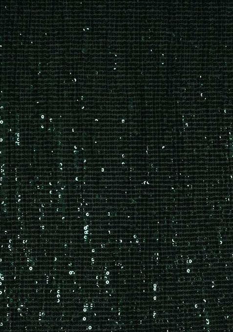 Green Sequin Net Sharara Set