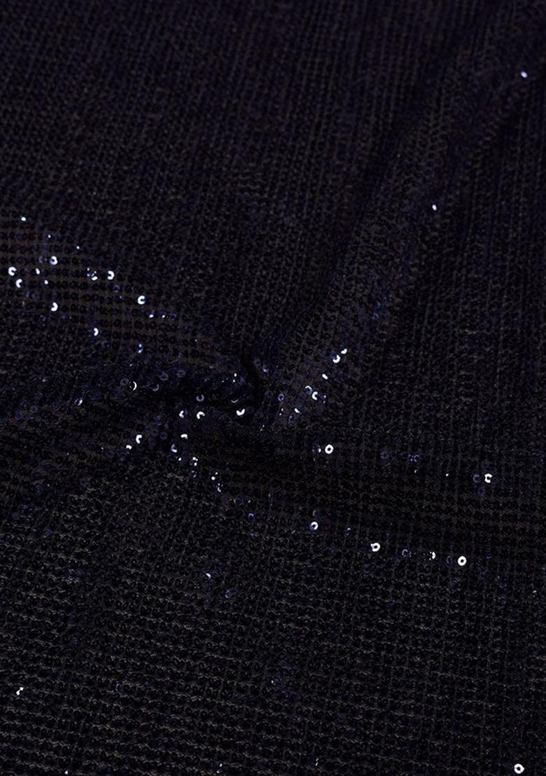 Black Sequin Net Sharara Set