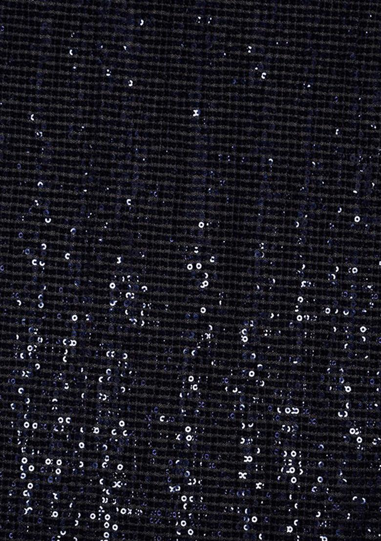 Black Sequin Net Sharara Set