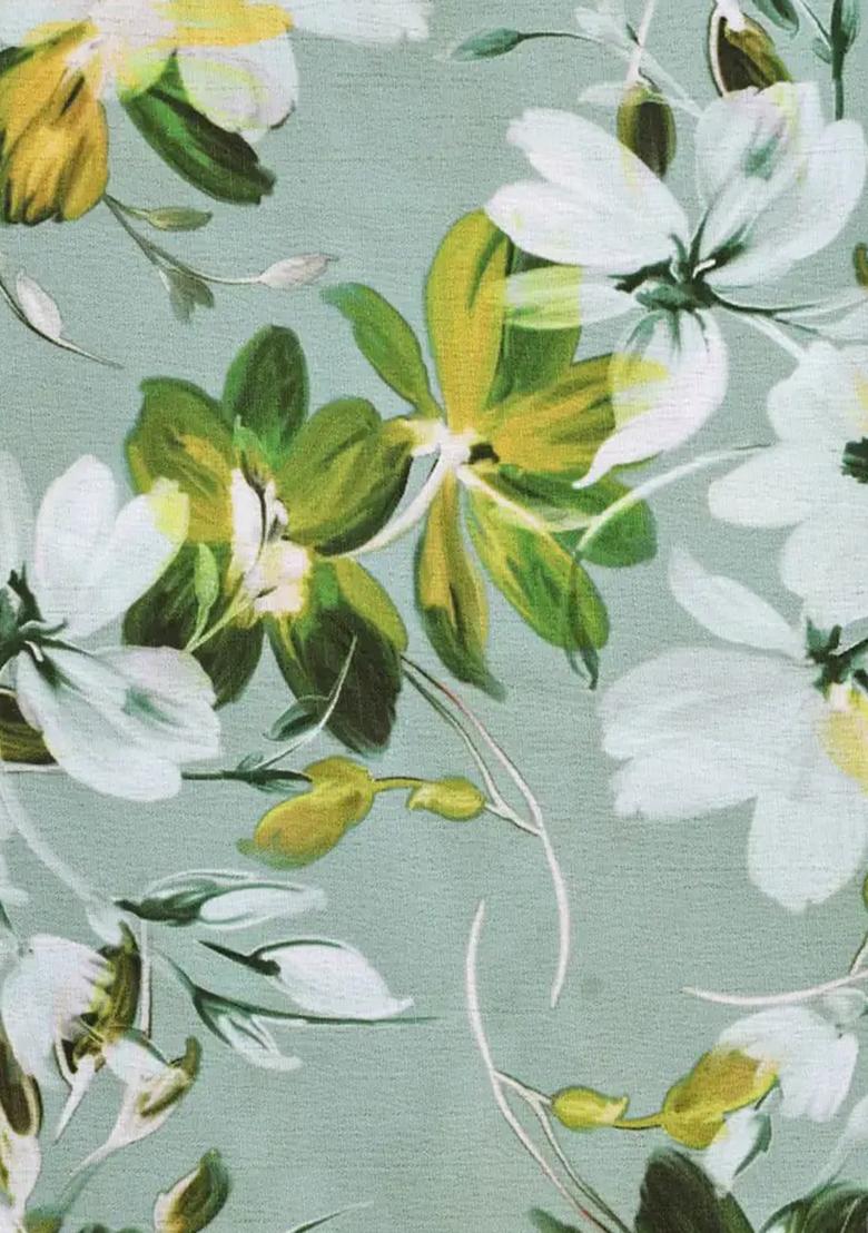 Sea Green Printed Polyester Sharara Set