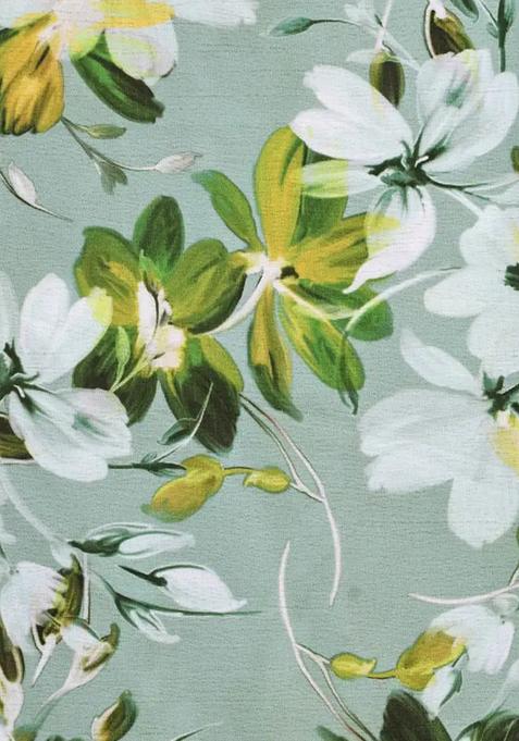 Sea Green Printed Polyester Sharara Set