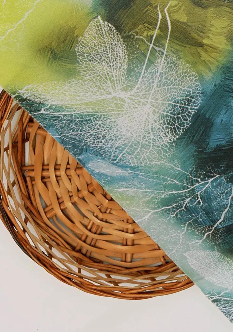 Green Printed Crepe Sharara Set - Indya