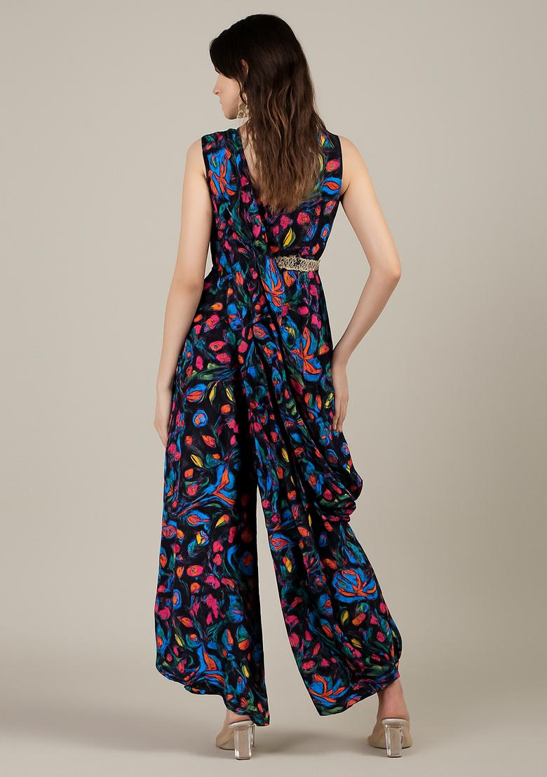 Multicolor Printed Rayon Fusion Set - Indya