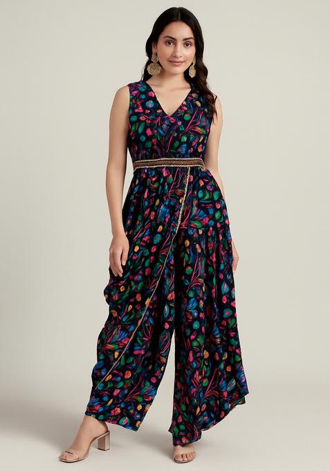 Multicolor Printed Rayon Fusion Set