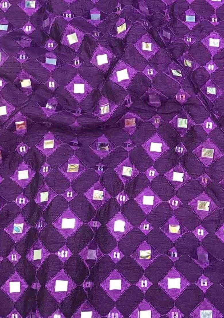 Purple Embelished Silk Sharara Set - Indya