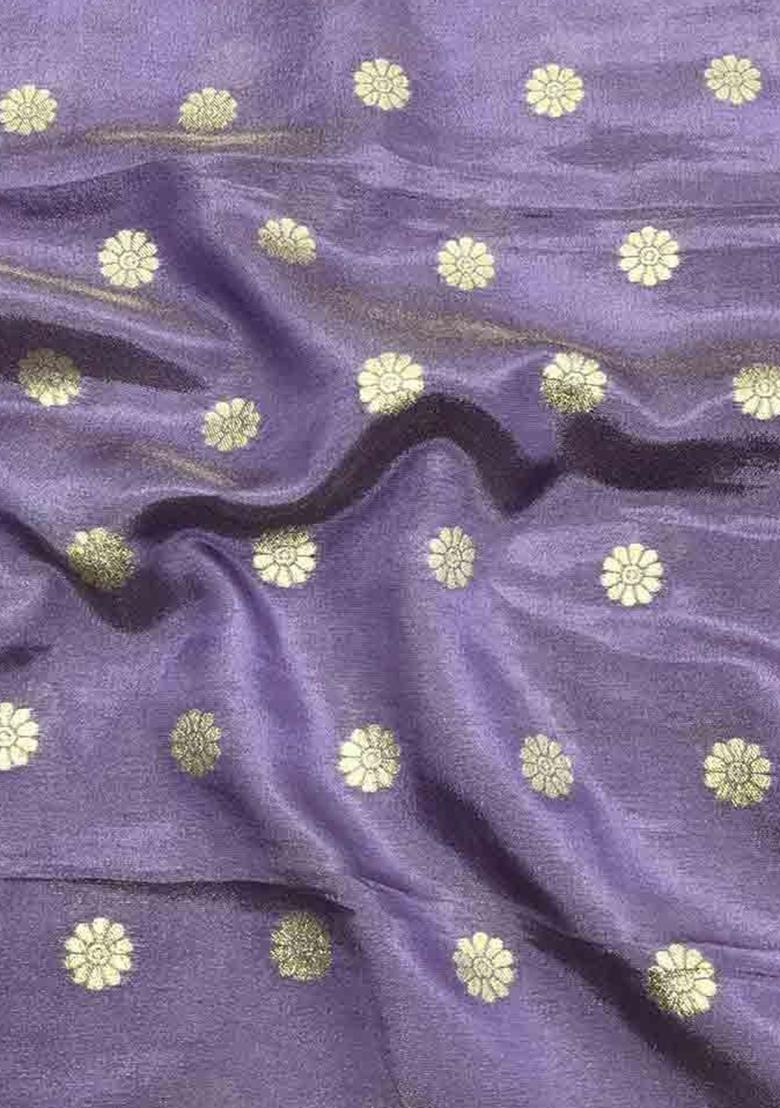 Purple Jacquard Tissue Fusion Set - Indya