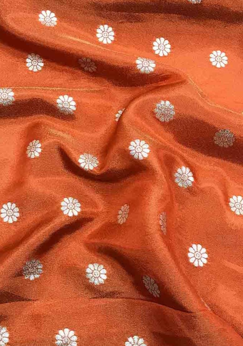 Orange Jacquard Tissue Fusion Set - Indya