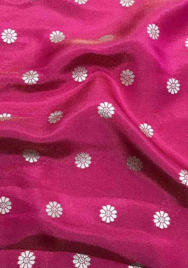 Pink Jacquard Tissue Fusion Set - Indya