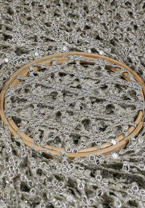 Grey Embellished Net Sharara Set