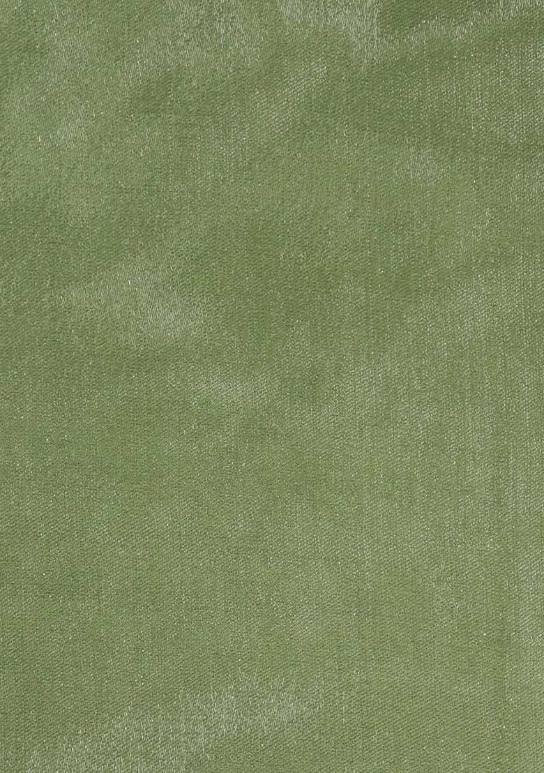 Lime Green Solid Organza Kurta Set - Indya