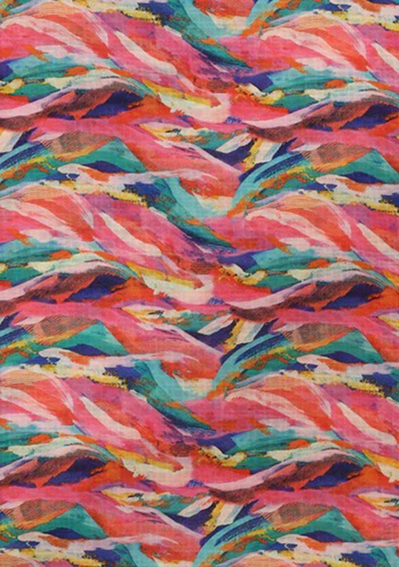 Multicolor Printed Polyester Kurta Set - Indya