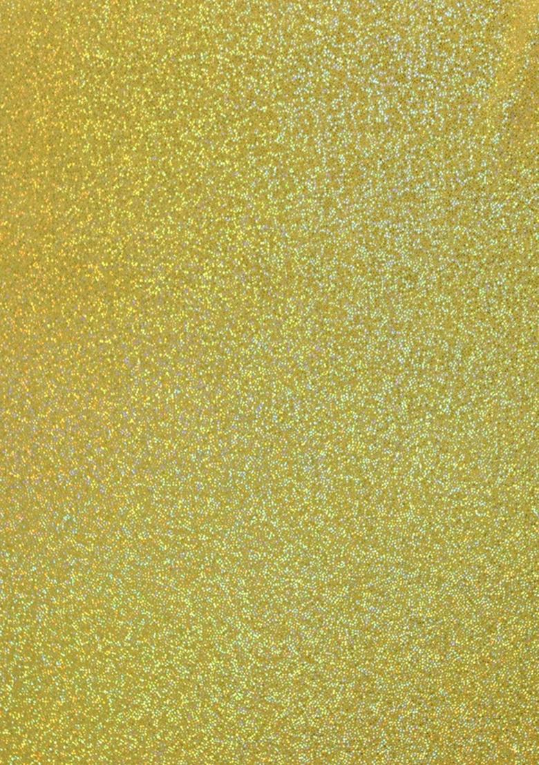 Yellow Foil Printed Knit Sharara Set - Indya