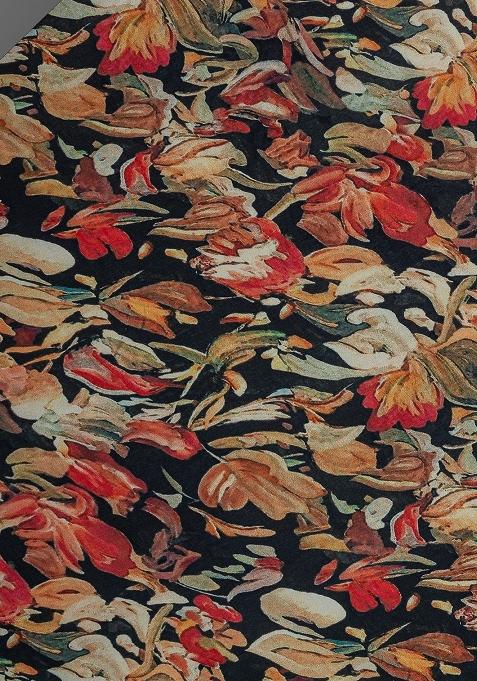 Black Georgette Floral Printed Sharara Set