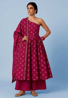 White Tissue Embroidered Sharara Set